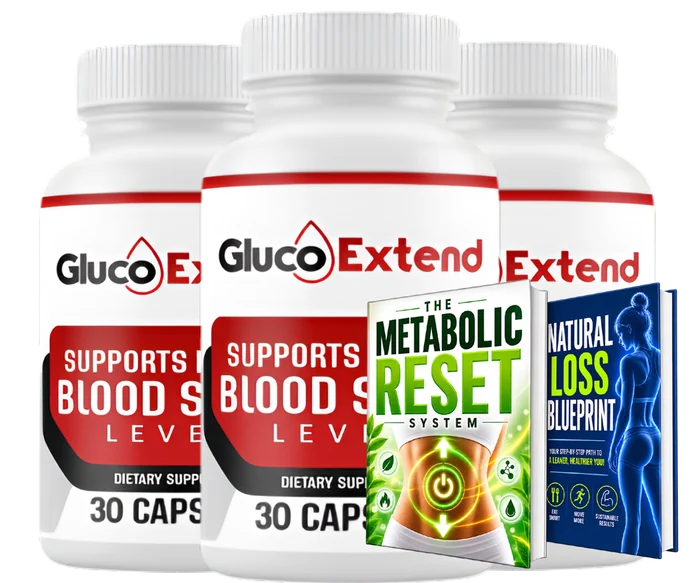 Gluco Extend blood sugar support capsules, three-bottle pack